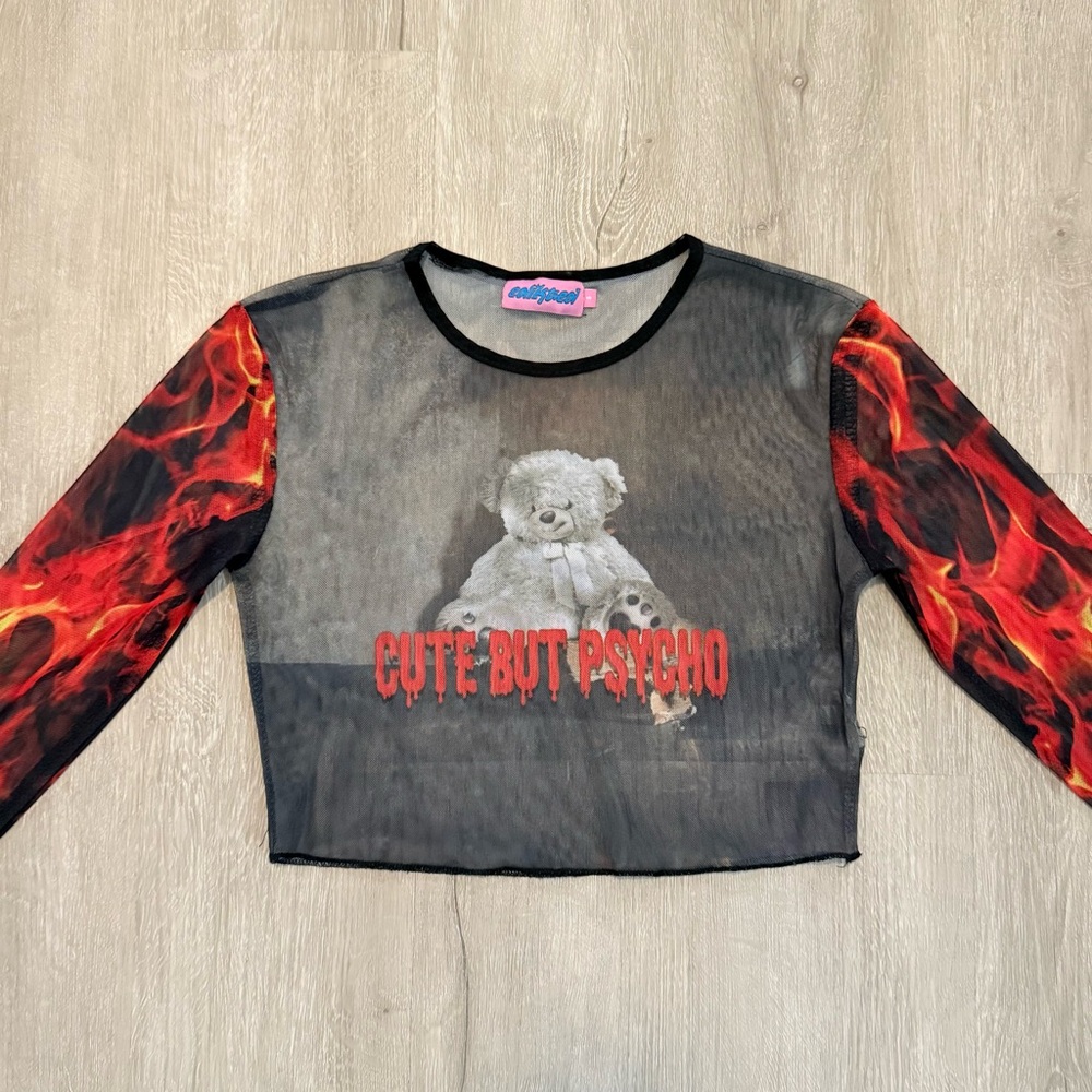 Cute But Psycho Kids Long Sleeve Shirt